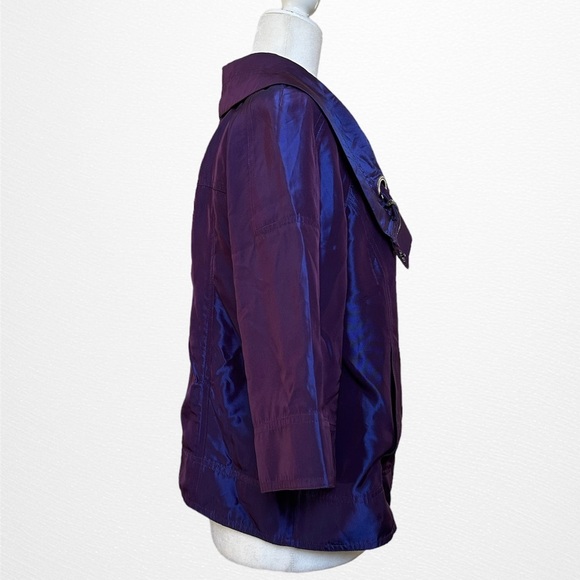 St. John Iridescent Purple Swing Jacket​​ - Picture 4 of 8